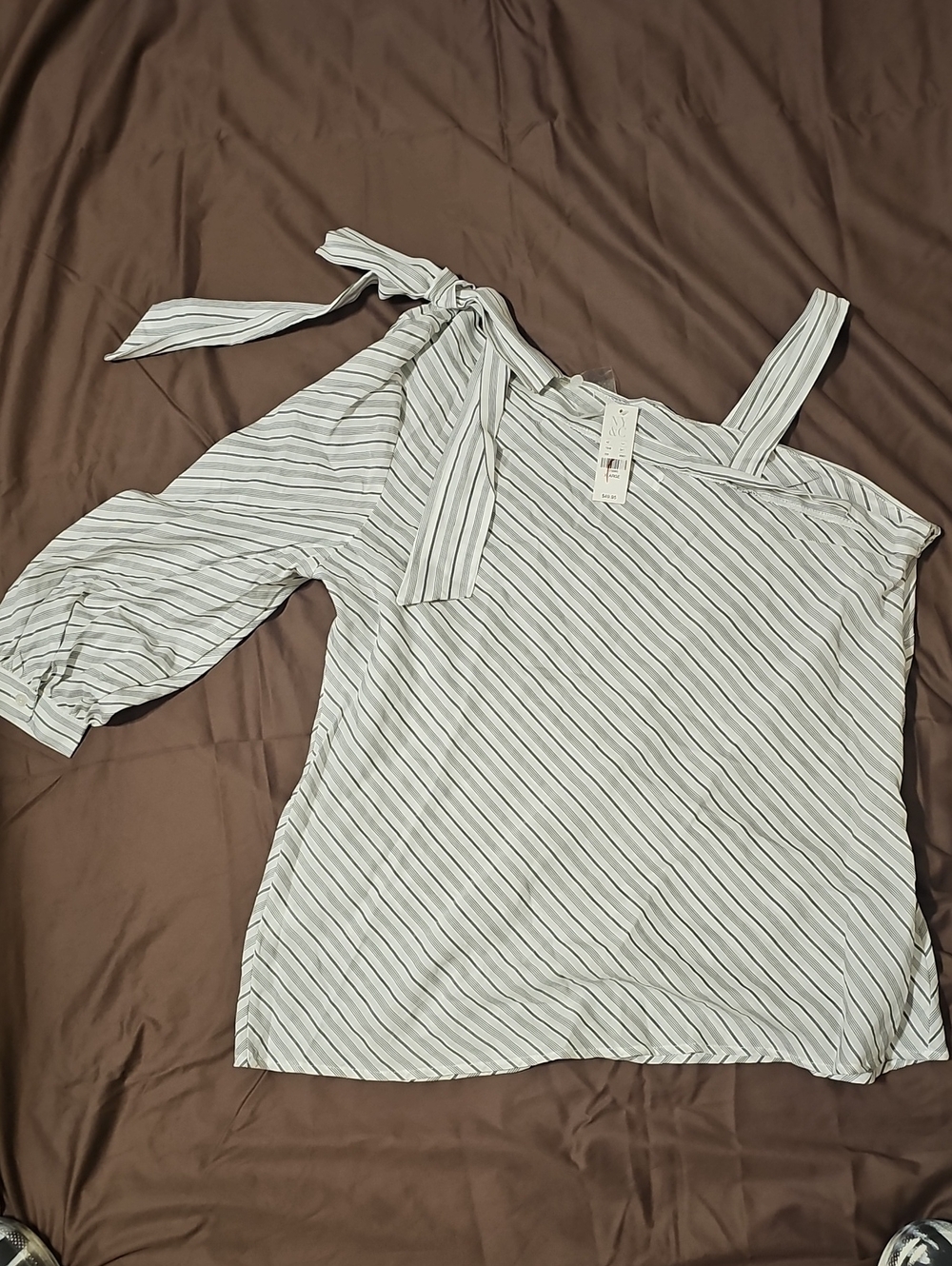 Black &white Striped Blouse